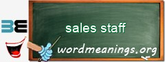 WordMeaning blackboard for sales staff